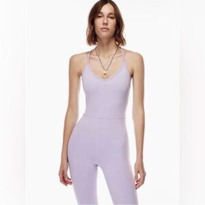Aritzia Wilfred Free Divinity Jumpsuit romper lavender purple slate M like new